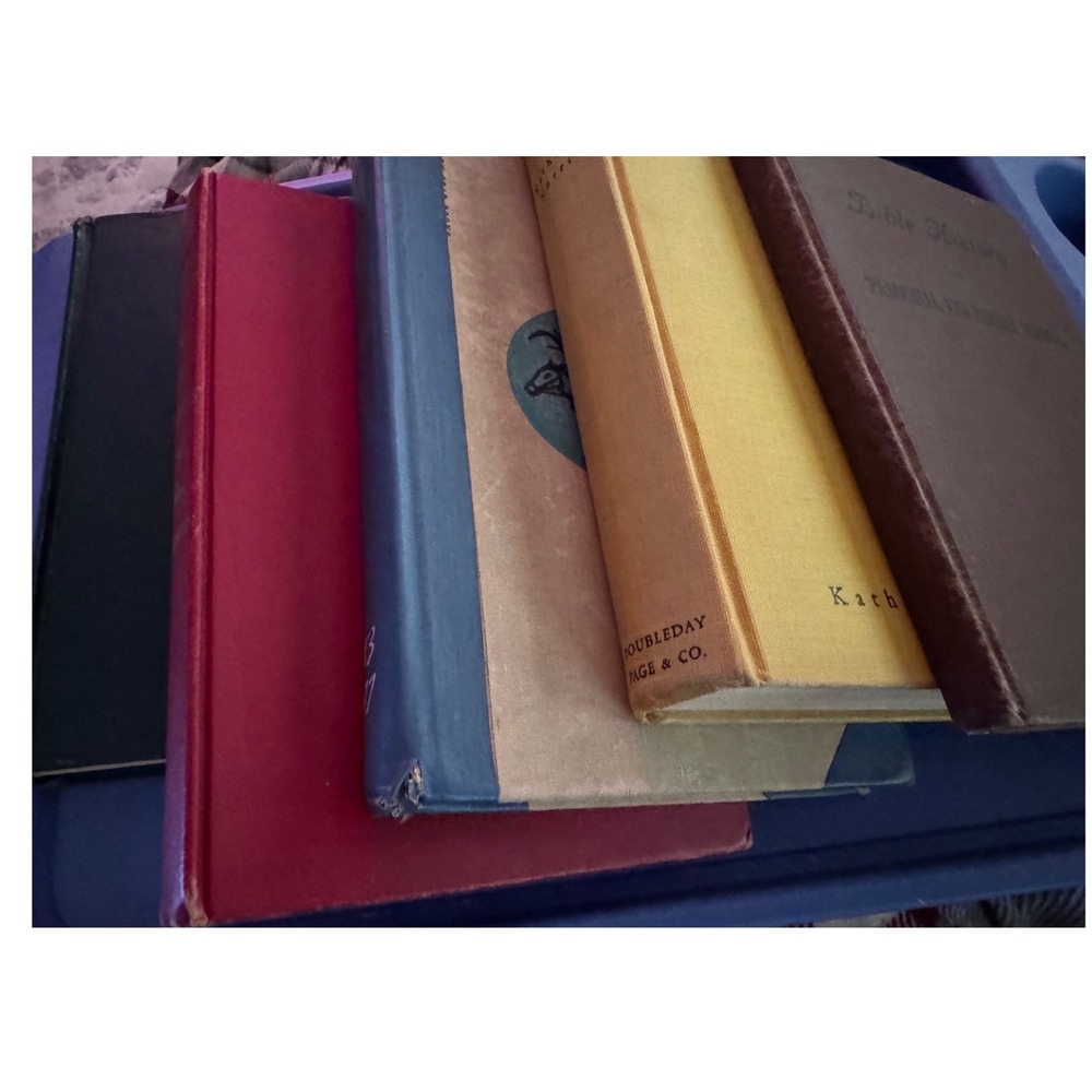 Vintage Hardcover Book Lot Wells Fargo Bible History Kathleen Norris Decor 5pc